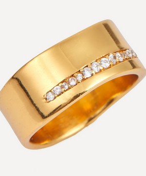 Shyla - 22ct Gold-Plated Nobu Chunky Band Ring image number 2