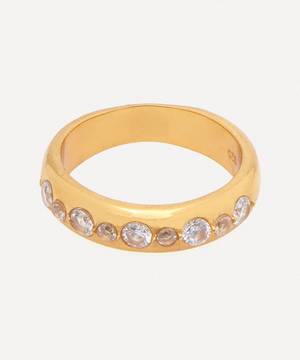22ct Gold-Plated Tasha Crystal Stacking Ring