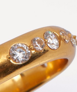 Shyla - 22ct Gold-Plated Tasha Crystal Stacking Ring image number 2