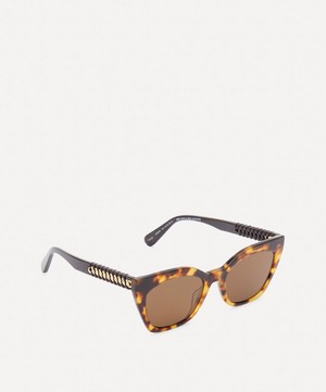 Stella McCartney - Falabella Chain Embellished Cat-Eye Sunglasses image number 2