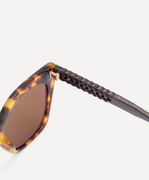Stella McCartney - Falabella Chain Embellished Cat-Eye Sunglasses image number 3