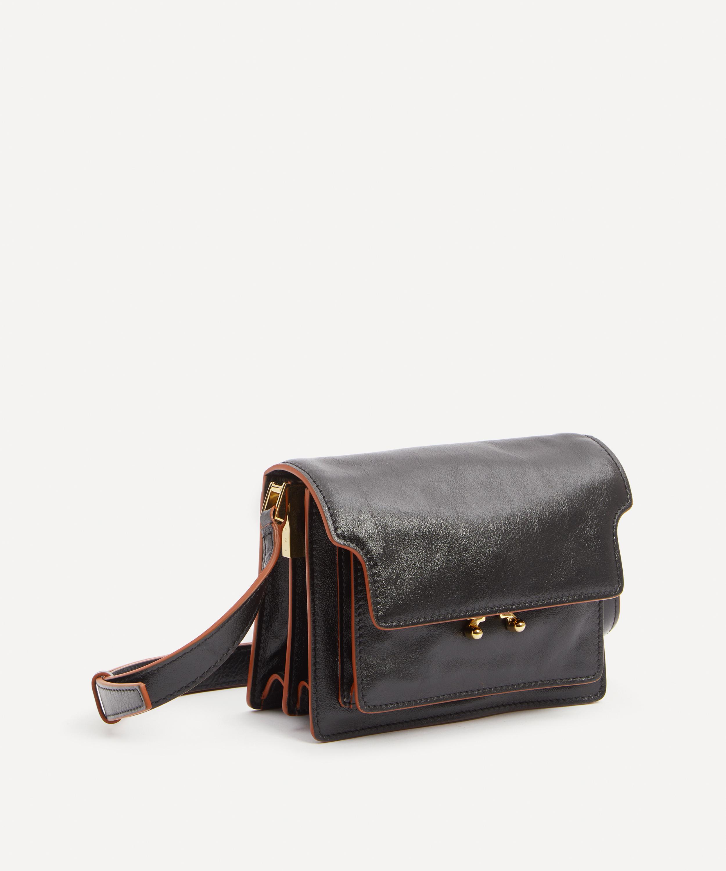 TRUNK SOFT large bag in blue and black leather