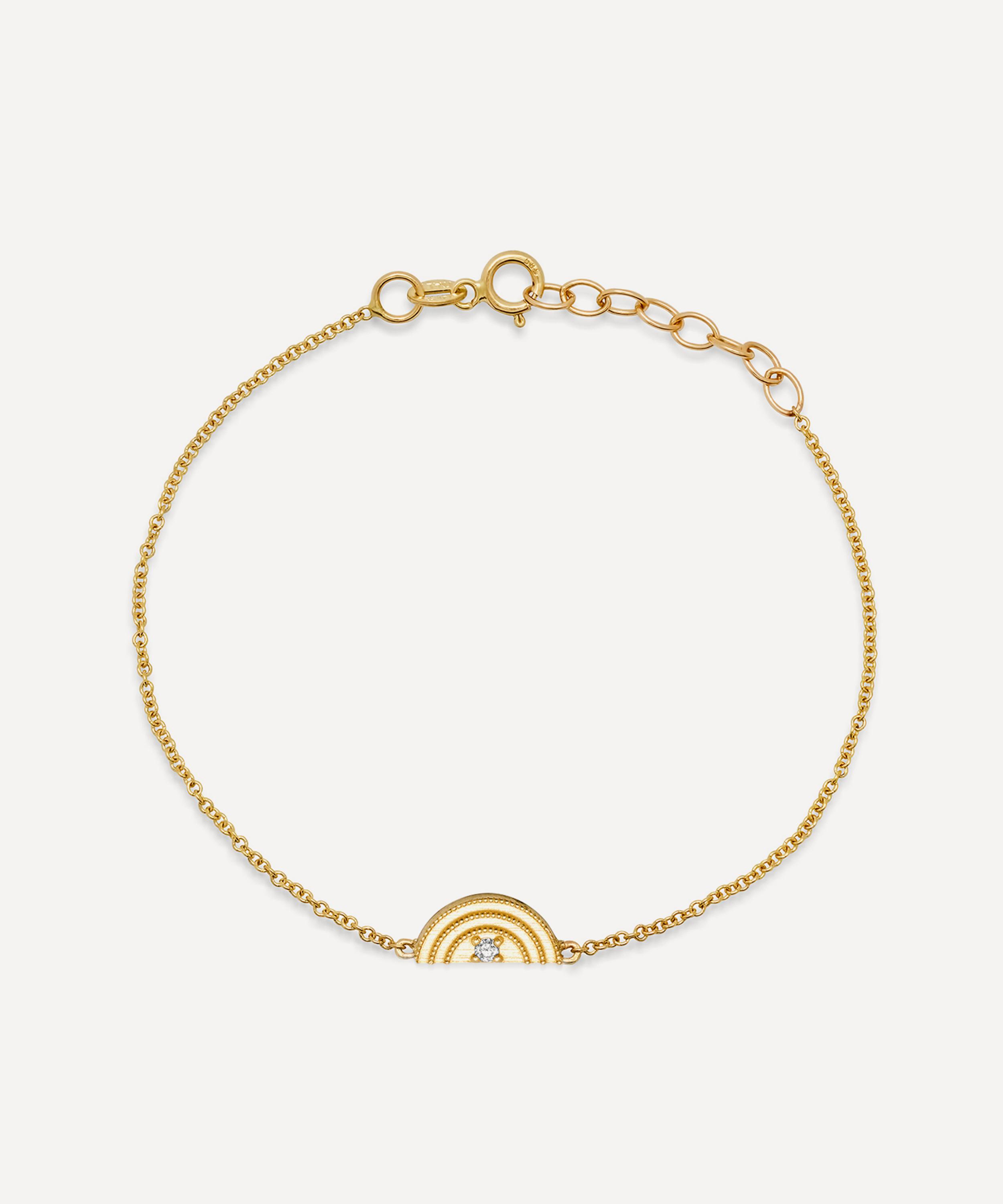 Andrea Fohrman - 14ct Gold Mini Rainbow Charm Bracelet image number 0