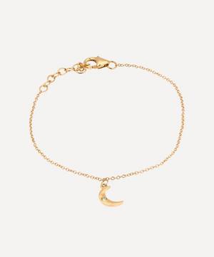 14ct Gold Mini Moon Phase Diamond Crescent Charm Bracelet