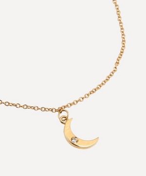 Andrea Fohrman - 14ct Gold Mini Moon Phase Diamond Crescent Charm Bracelet image number 3
