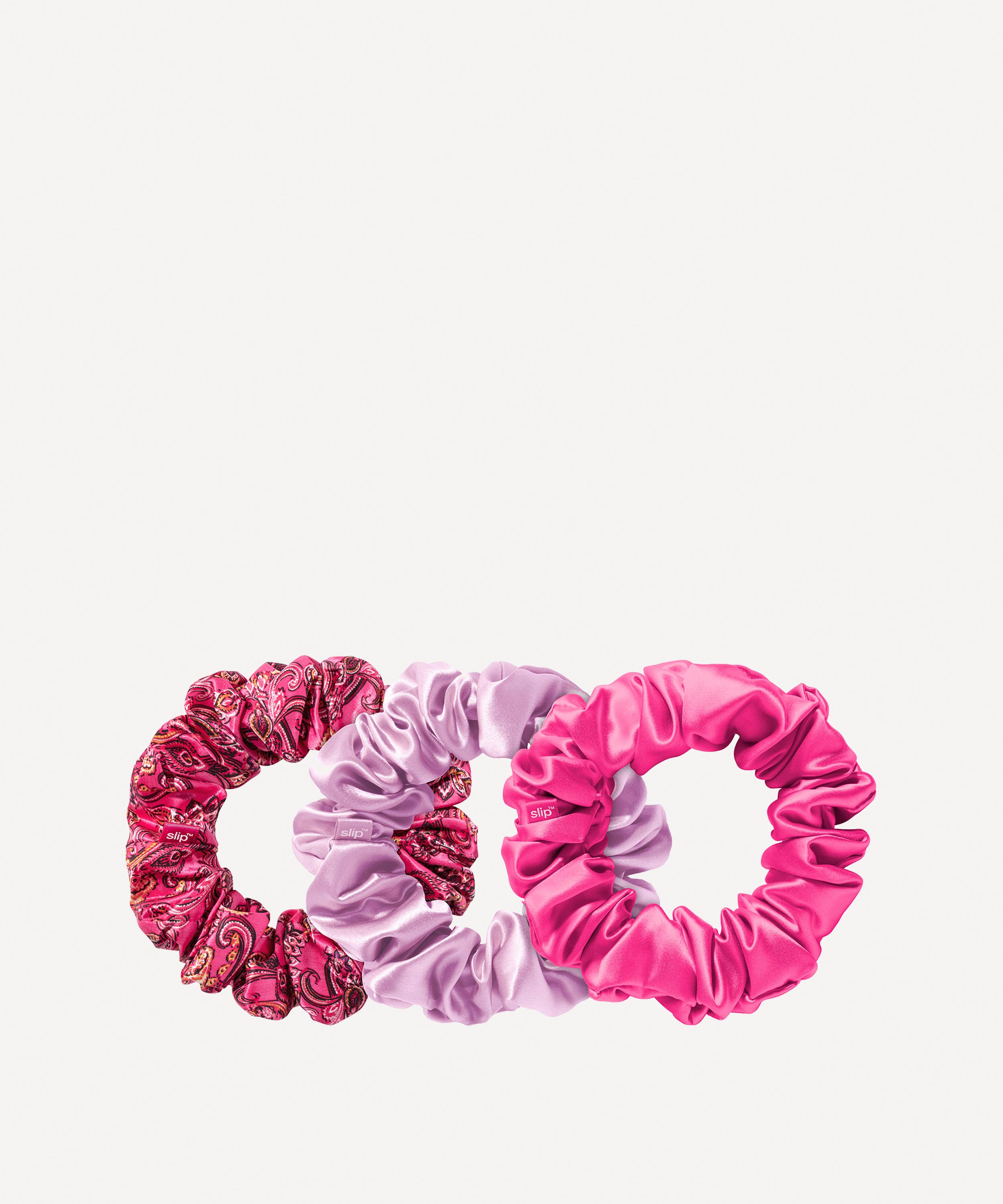 Slip - x Alice + Olivia Spring Rose Silk Scrunchie Pack of 3 image number 0