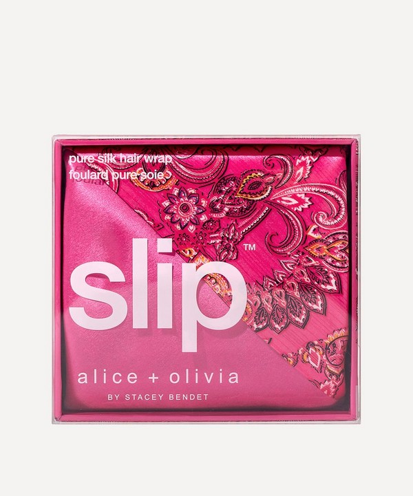 Slip - x Alice + Olivia Spring Time Silk Hair Wrap image number null
