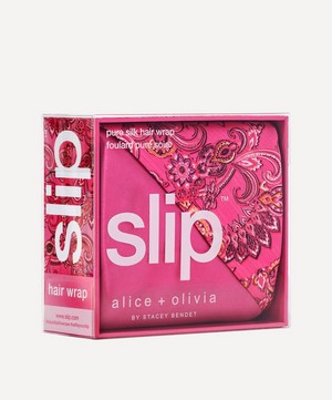 Slip - x Alice + Olivia Spring Time Silk Hair Wrap image number 2