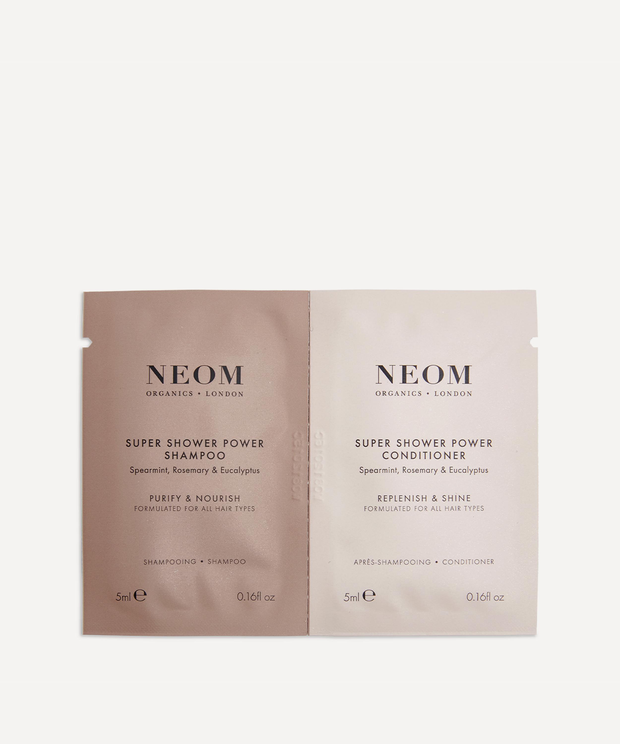 NEOM Organics - Super Shower Power Shampoo and Conditioner Sachet Sample 2 x 5ml image number 0