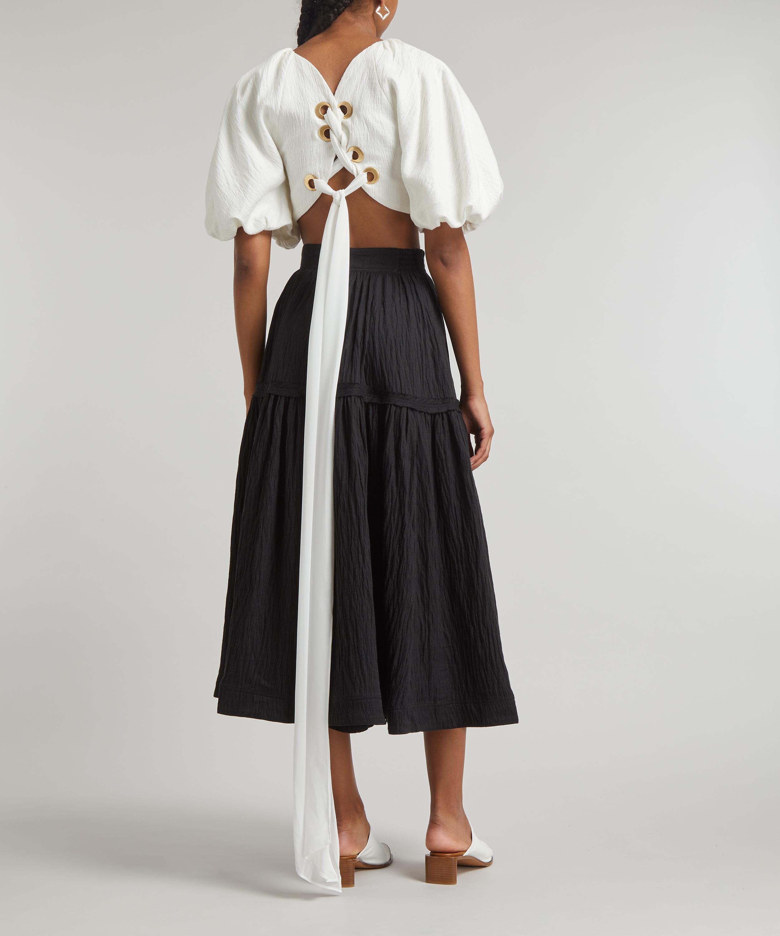 Aje - Admiration Lace-Up Cropped Top image number 3