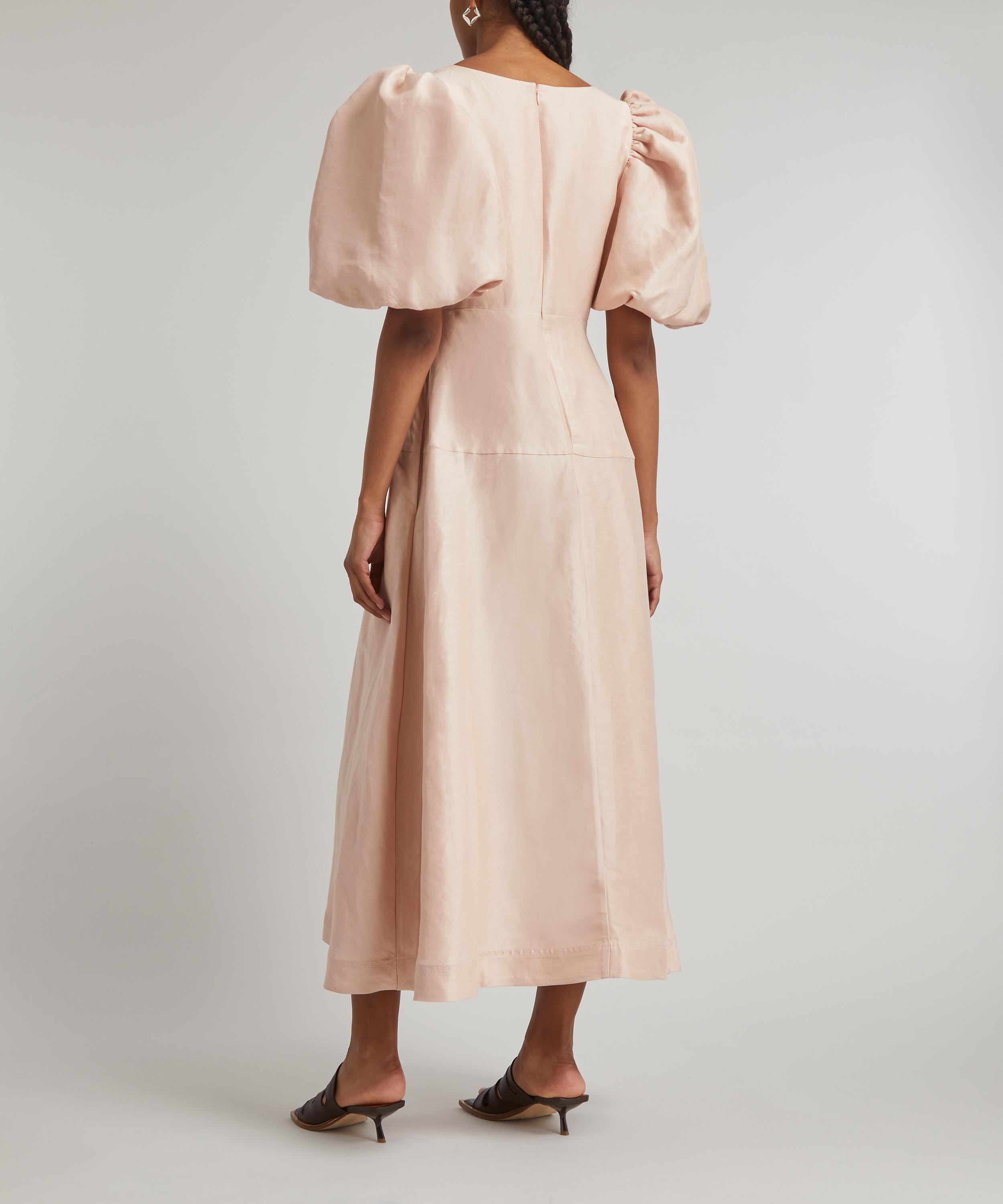 Aje - Dusk Knot Puff-Sleeve Midi-Dress image number 3