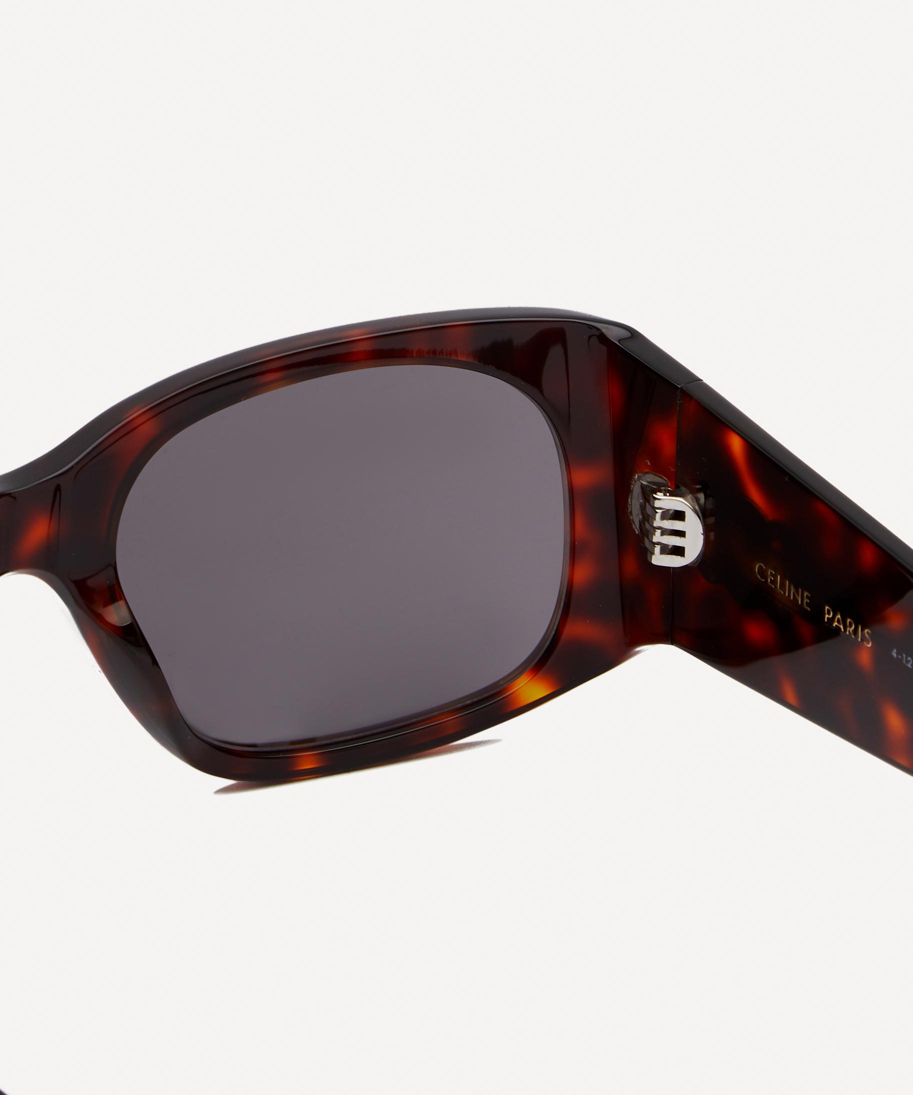 Celine - Tortoiseshell Acetate Rectangular Sunglasses image number 3