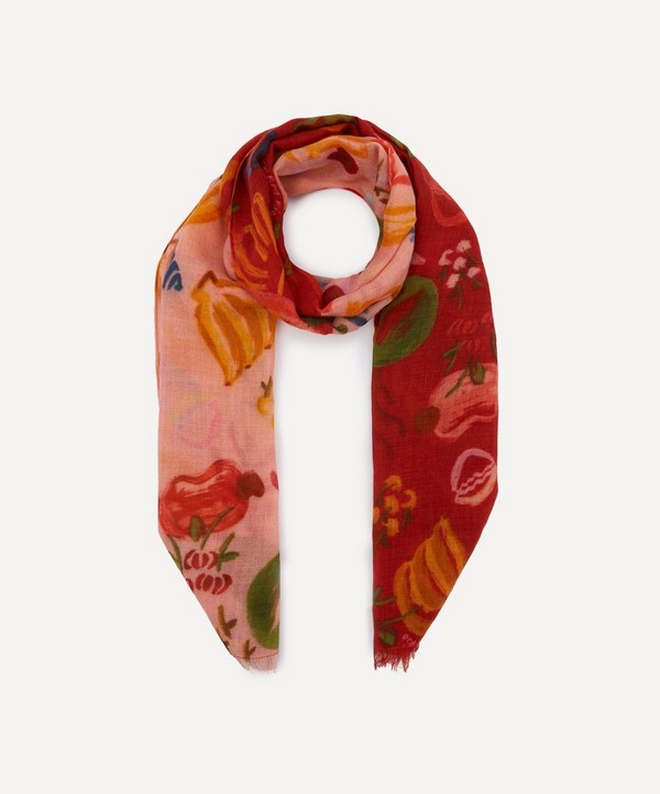 FARM Rio - Mixed Fruit Ocean Fruit Print Scarf image number null