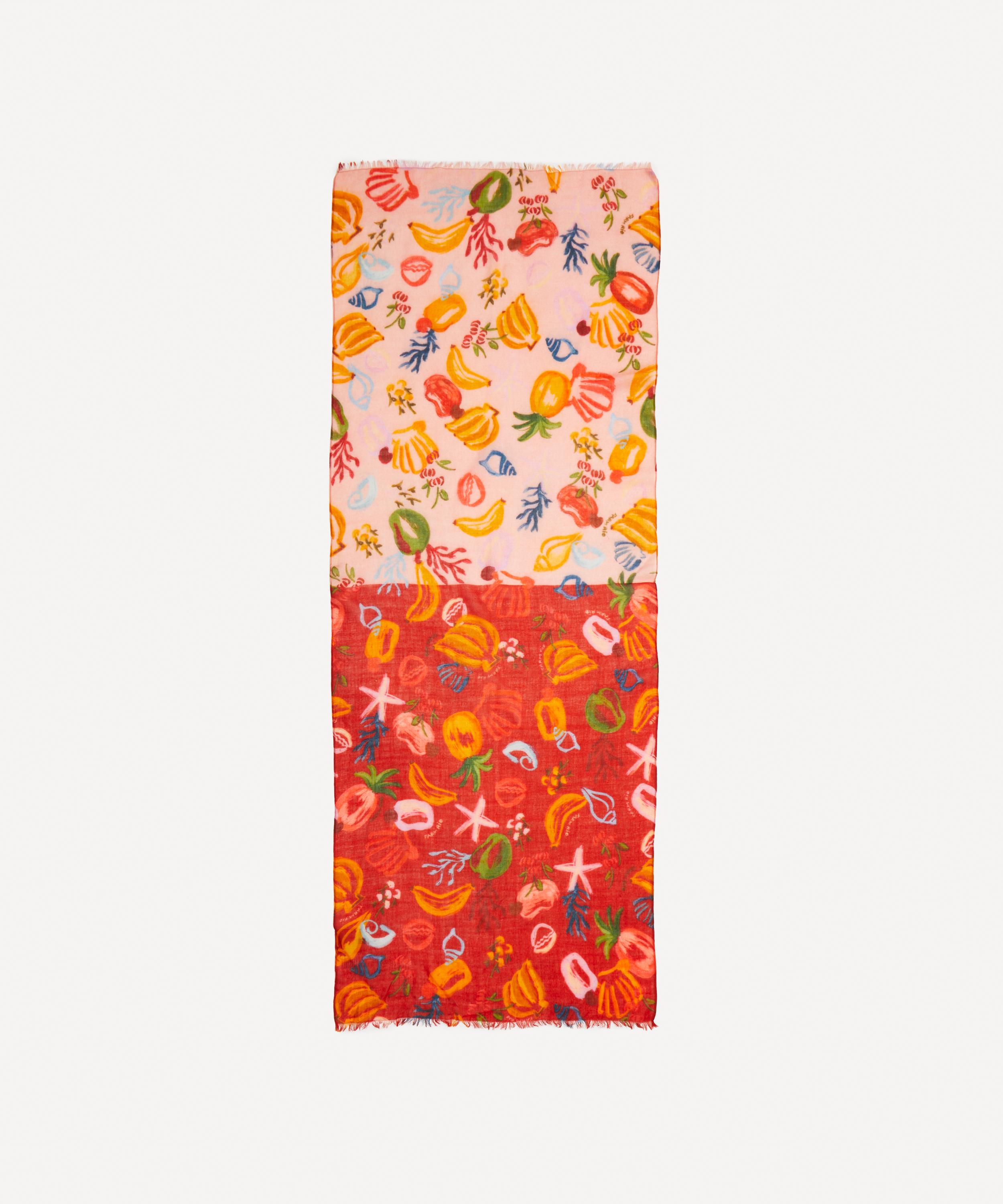 FARM Rio - Mixed Fruit Ocean Fruit Print Scarf image number 2