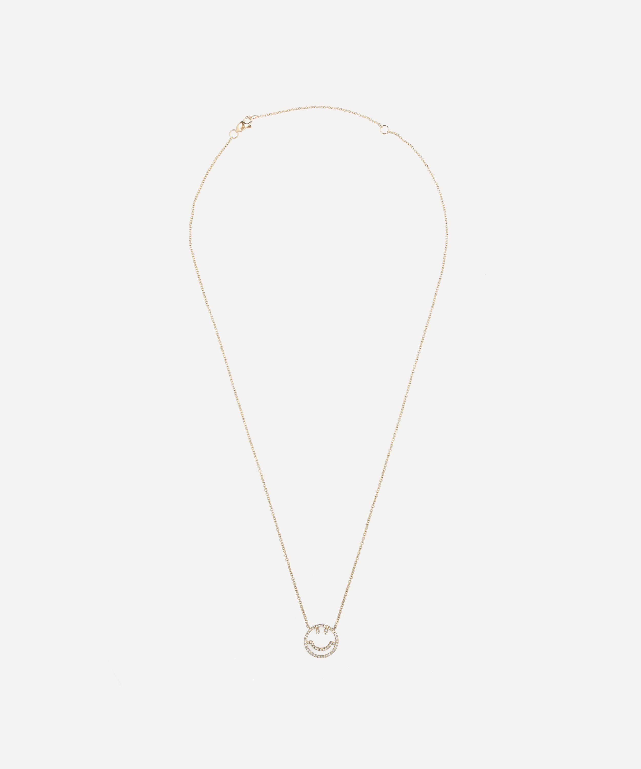 Roxanne First - 14ct Gold Have a Nice Day Diamond Pendant Necklace image number 2