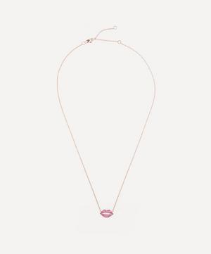 Roxanne First - 14ct Rose Scarlett Kiss Pink Sapphire Pendant Necklace image number 2