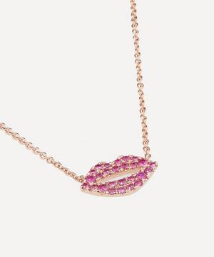 Roxanne First - 14ct Rose Scarlett Kiss Pink Sapphire Pendant Necklace image number 3