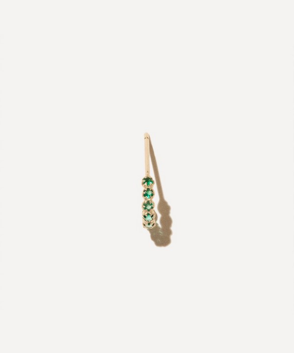 Pascale Monvoisin - 9ct Gold Ava Emerald Hoop Earring image number null