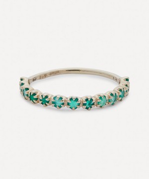Pascale Monvoisin - 9ct Gold Ava No 2 Emerald Eternity Stacking Ring image number 0