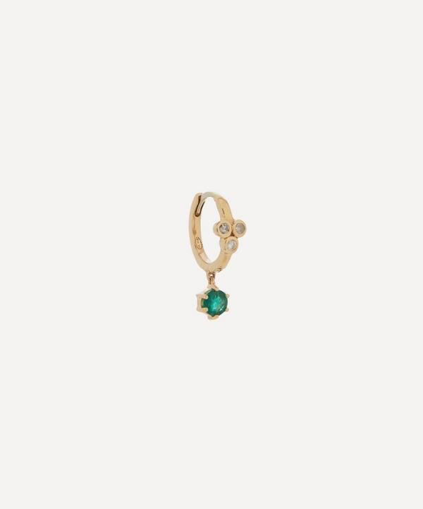 Pascale Monvoisin - 9ct Gold Mira No 2 Emerald Huggie Hoop Earring