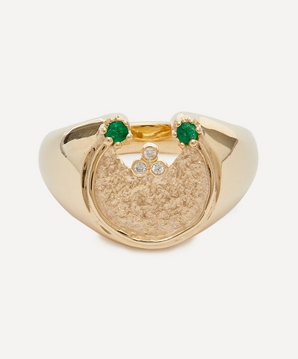 Pascale Monvoisin - 9ct Gold Mira Emerald Coin Ring image number null