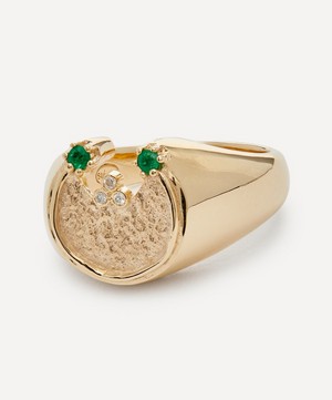 Pascale Monvoisin - 9ct Gold Mira Emerald Coin Ring image number 2