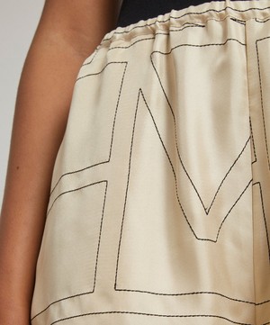 Toteme - Monogram Silk Pyjama Shorts image number 4