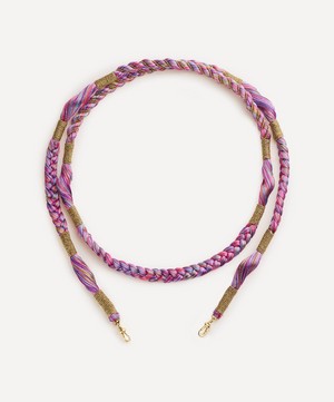 Marie Lichtenberg - 14ct Gold Purple Corde Rathi Braided Necklace image number 0
