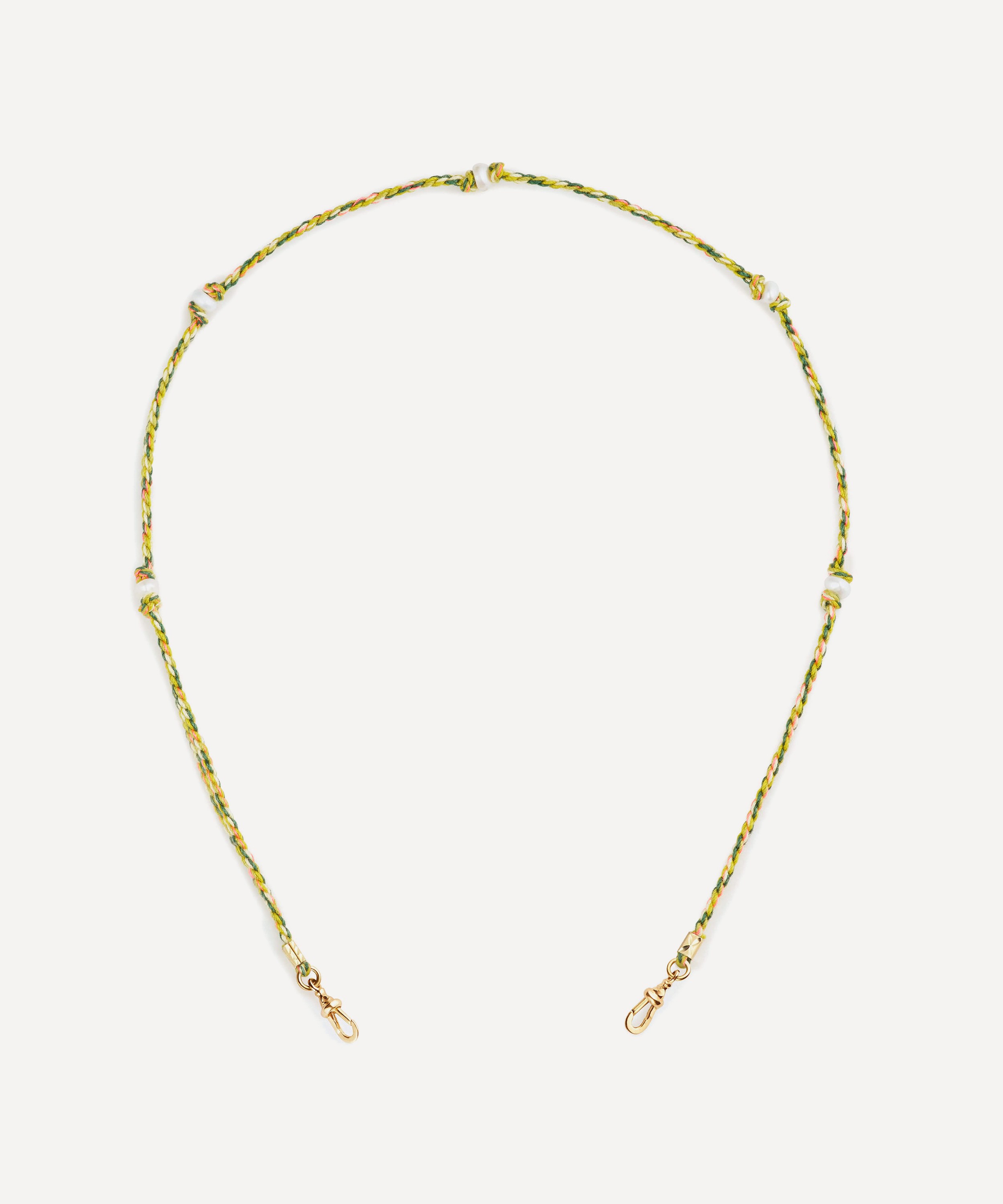 Marie Lichtenberg - 9ct Gold Mauli Green And Pink Pearl Necklace