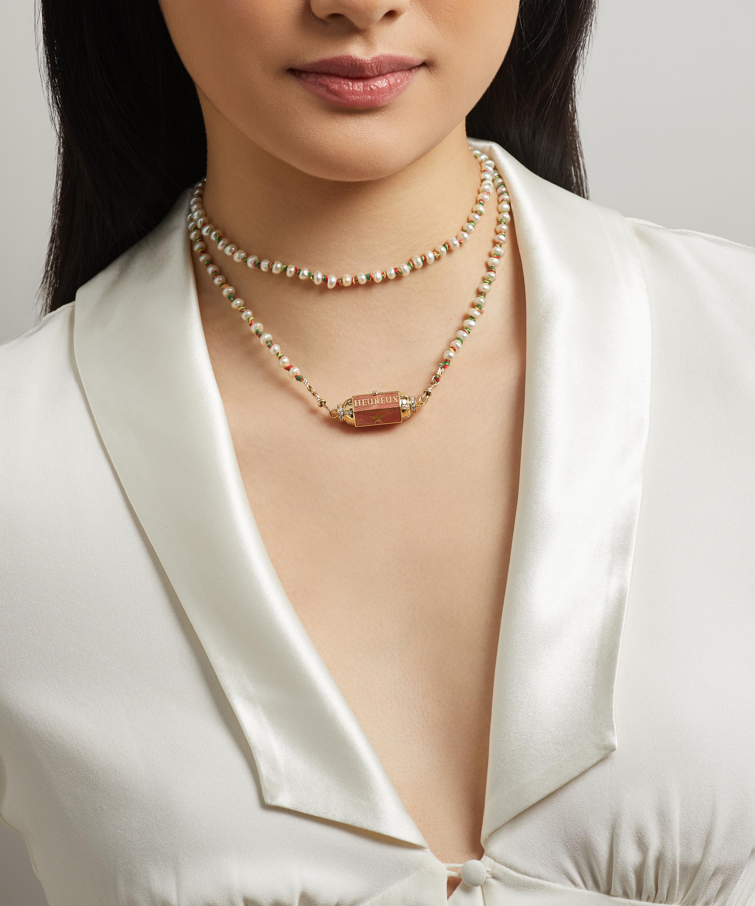 Marie Lichtenberg - 9ct Gold Mauli Full Pearl Necklace image number 1