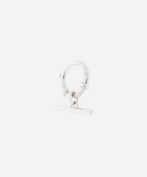 Rhodium-Plated Silver Escape Huggie Earring