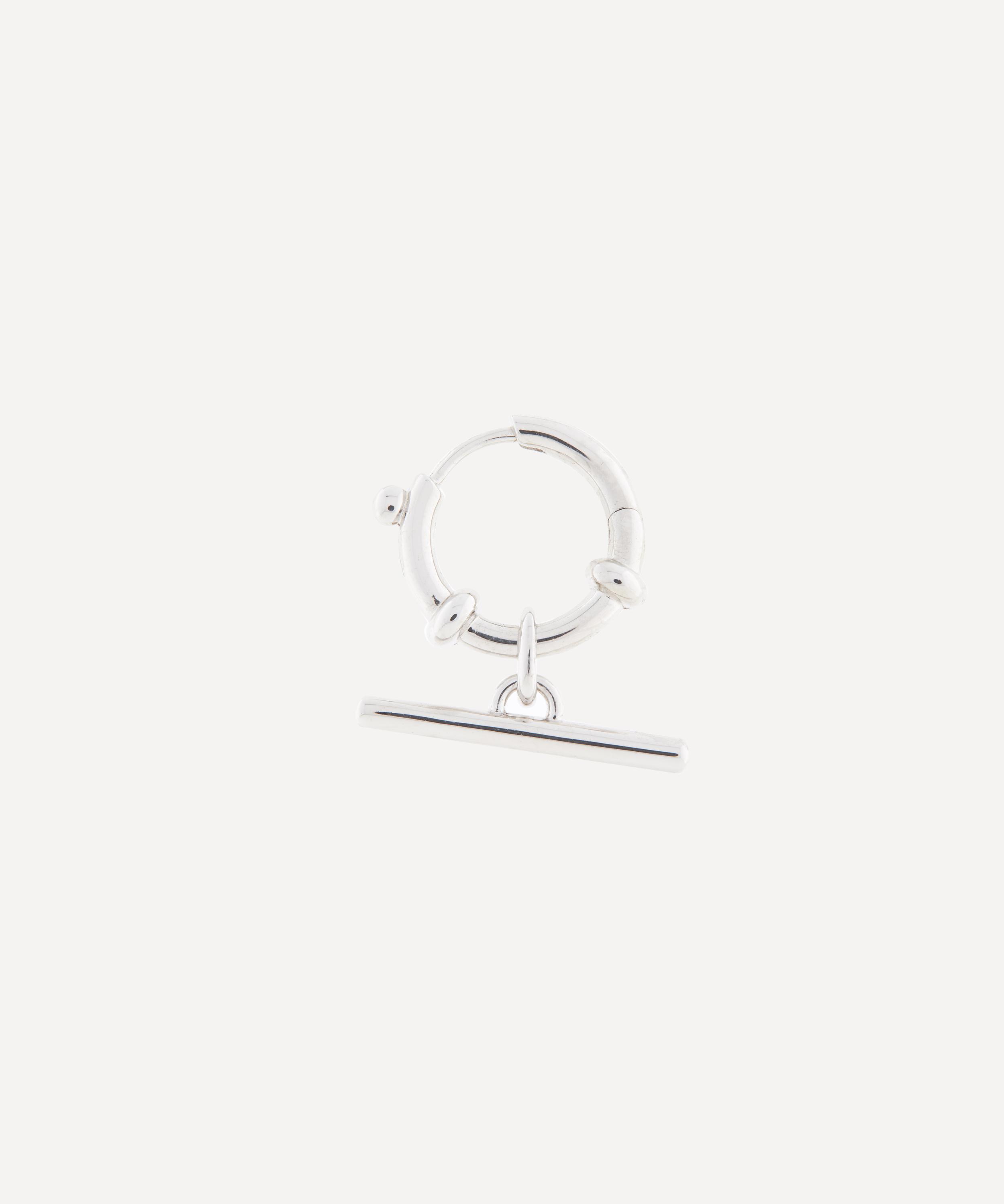 Maria Black - Rhodium-Plated Silver Escape Huggie Earring image number 2