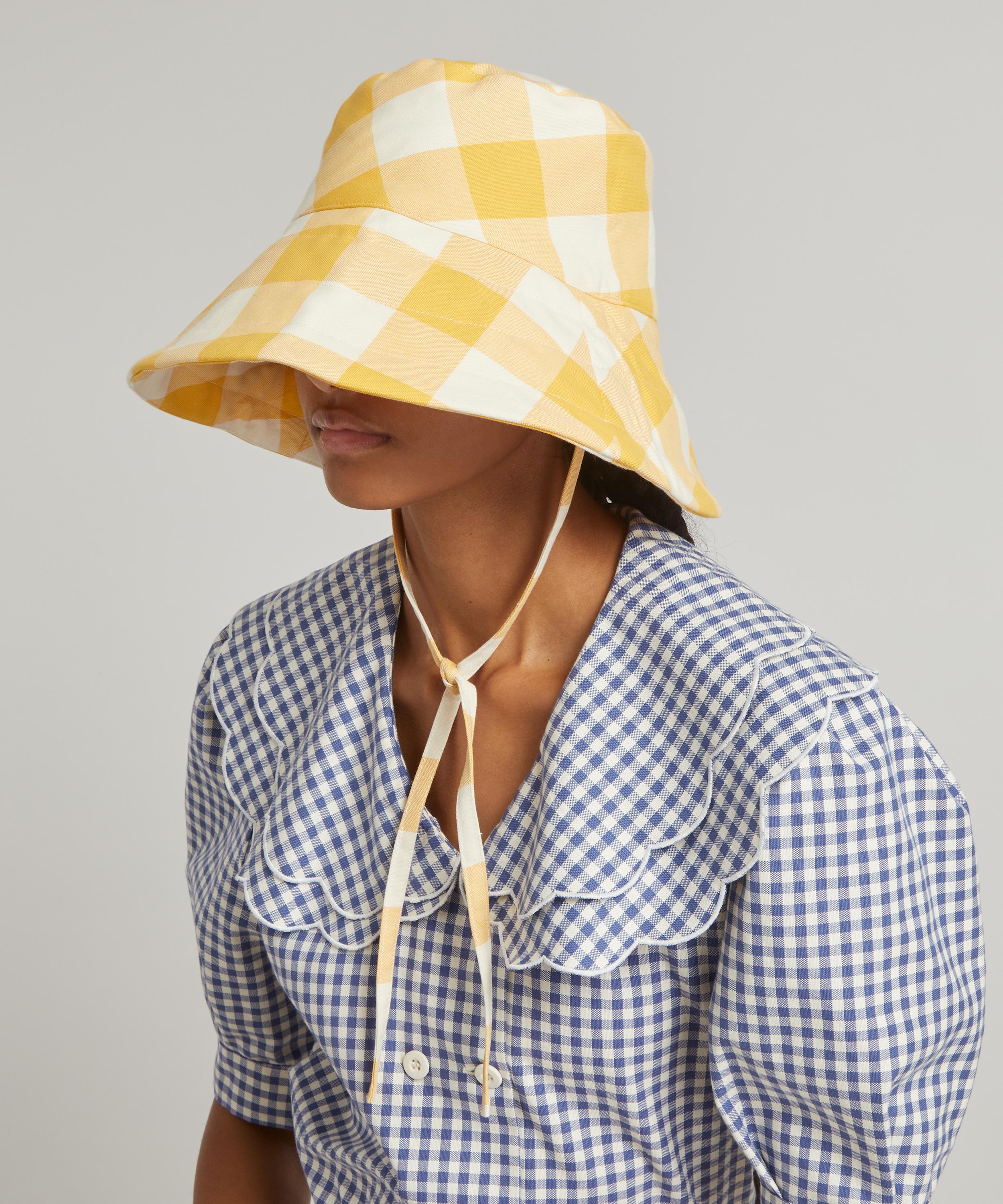 Plaid Bucket Hat for Women, Cotton Bucket Hat for Summer.