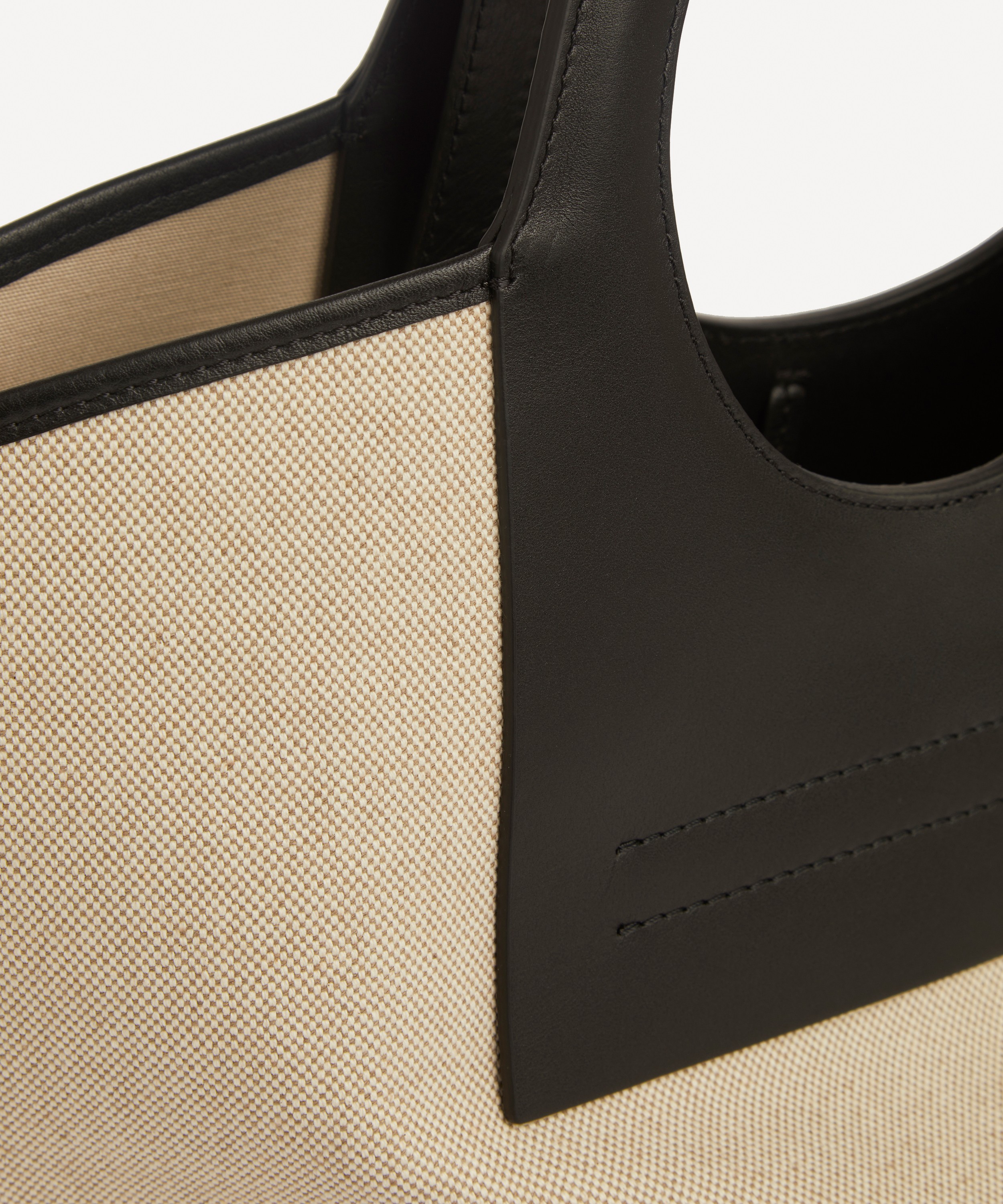 CALA L - Leather-trimmed Canvas Tote Bag – Hereu Studio