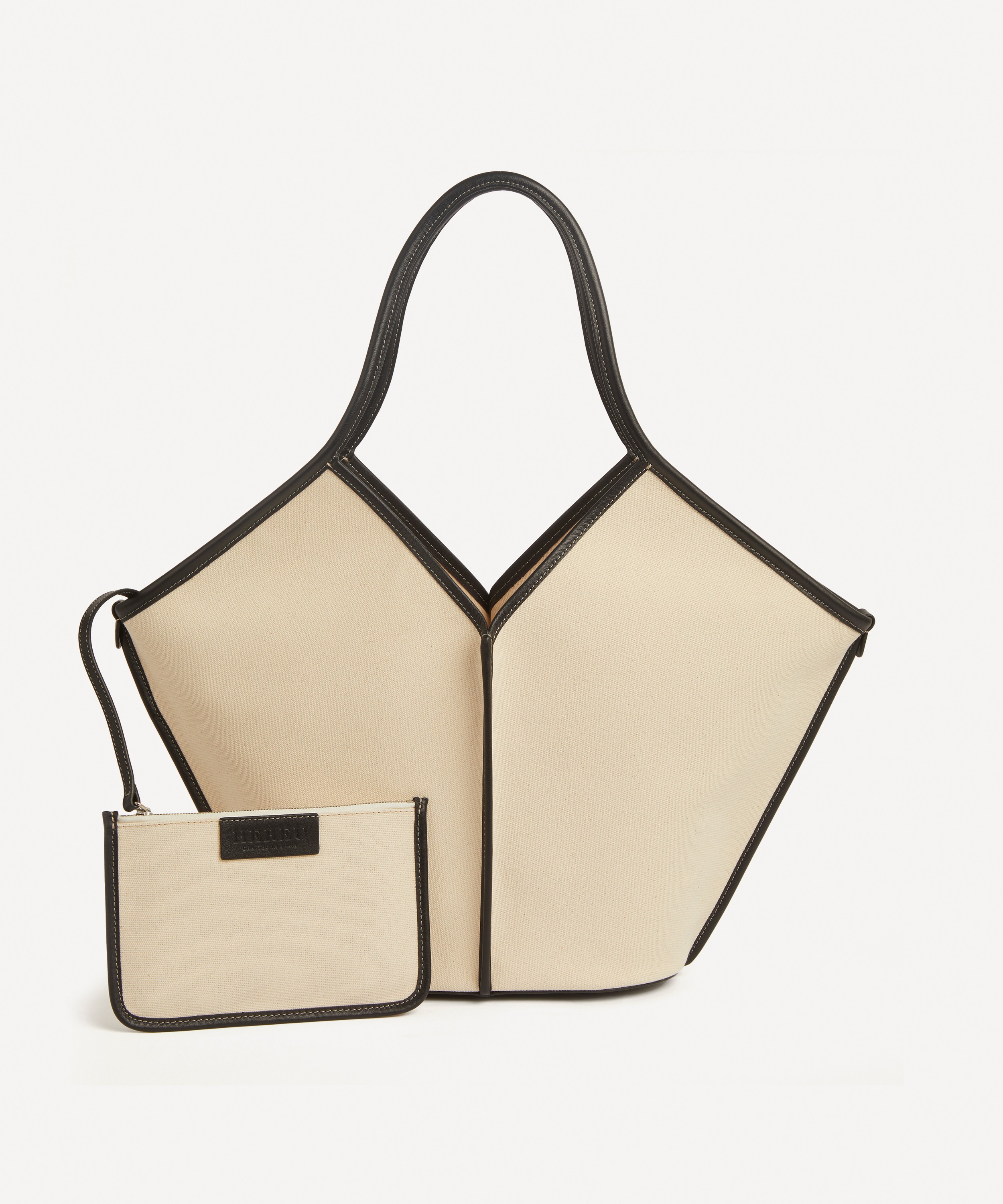 Hereu Calella Leather Trimmed Cotton-canvas Tote Bag in Natural