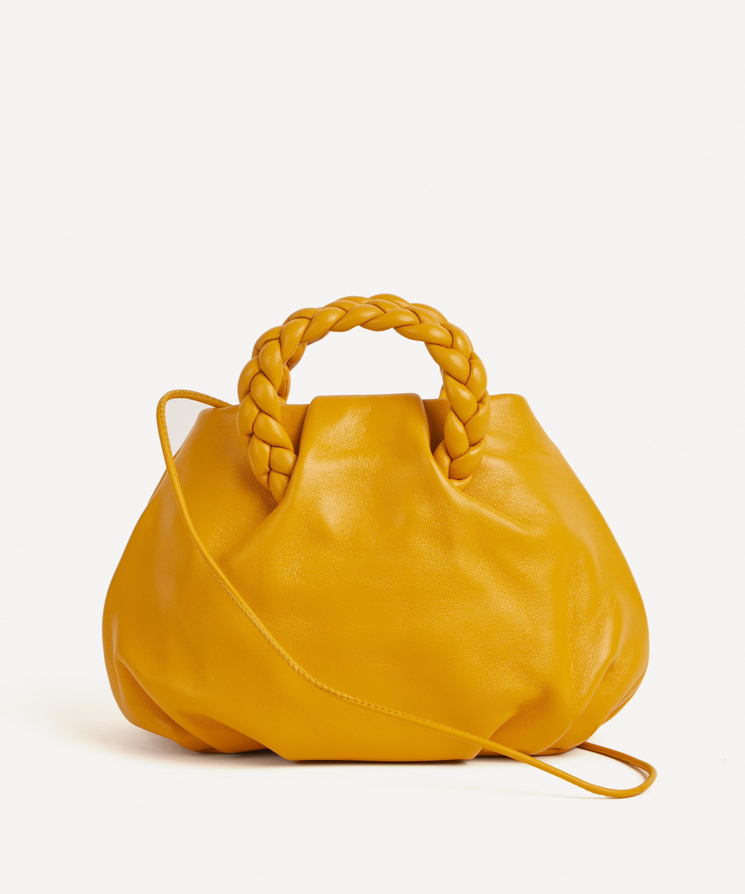 HEREU Bombon L - Plaited-handle Leather Tote Bag - Autumn