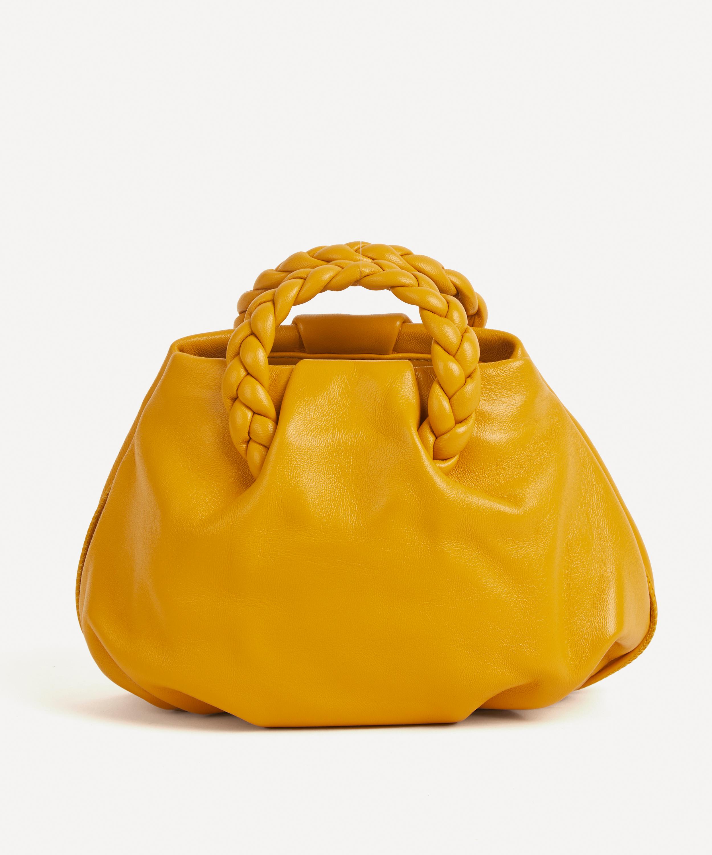 HEREU Bombon L - Plaited-handle Leather Tote Bag - Autumn