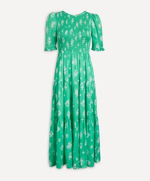 Gracie Green Floral Midi-Dress