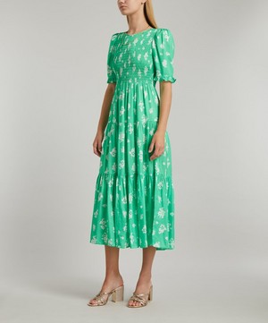 KITRI - Gracie Green Floral Midi-Dress image number 2