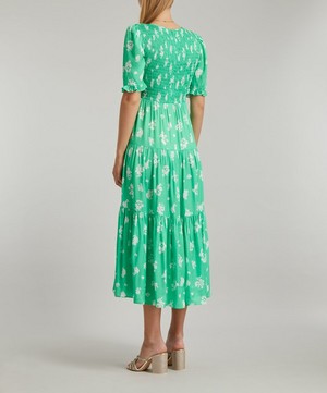 KITRI - Gracie Green Floral Midi-Dress image number 3