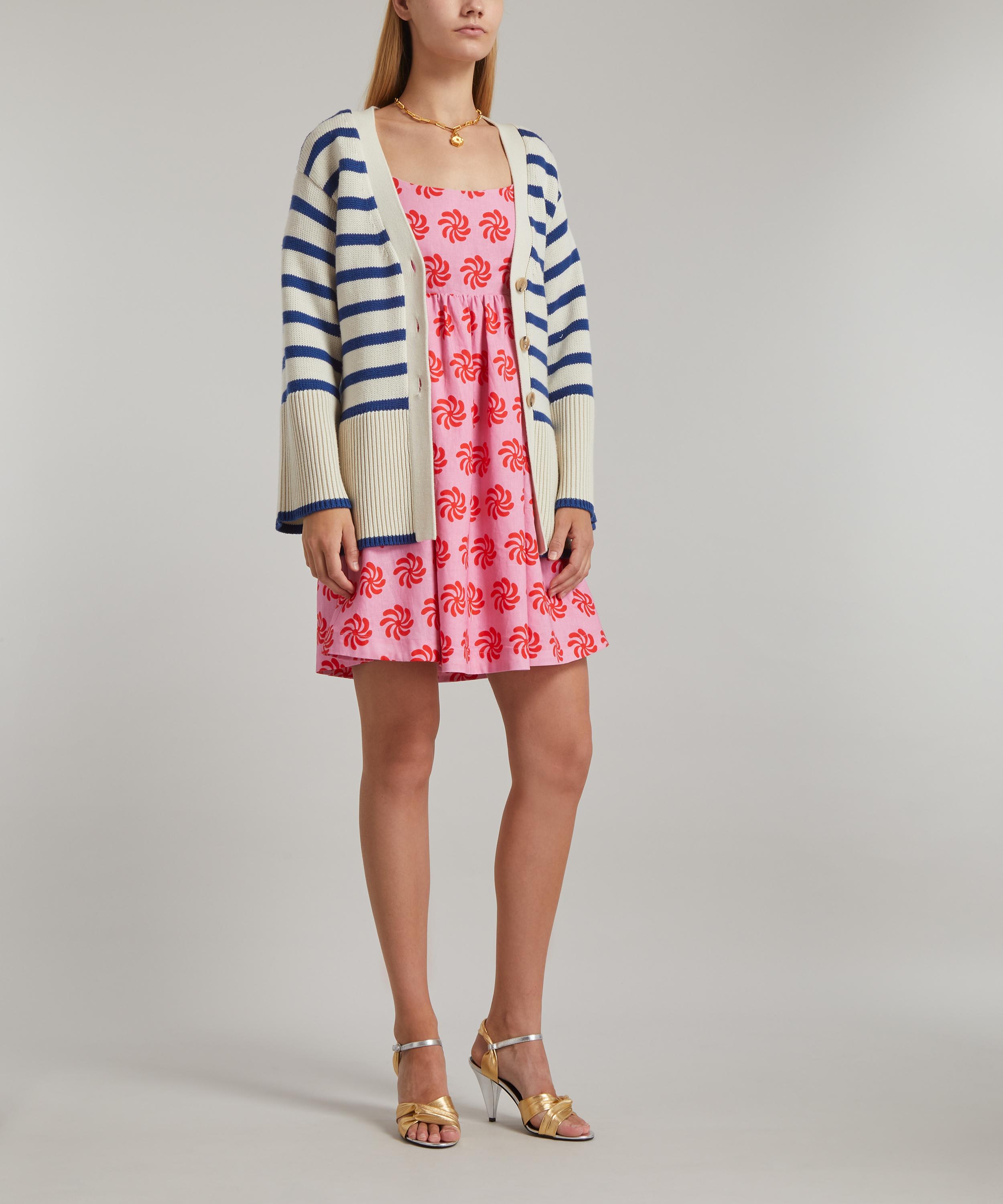 KITRI - Olga Tie-Back Pink Geo Mini-Dress image number 1