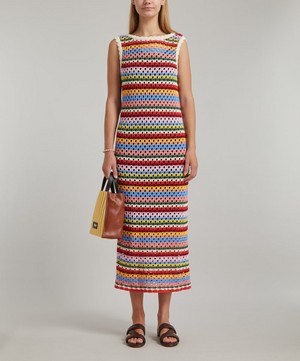 KITRI - Bunty Blanket Stripe Midi-Dress image number 1