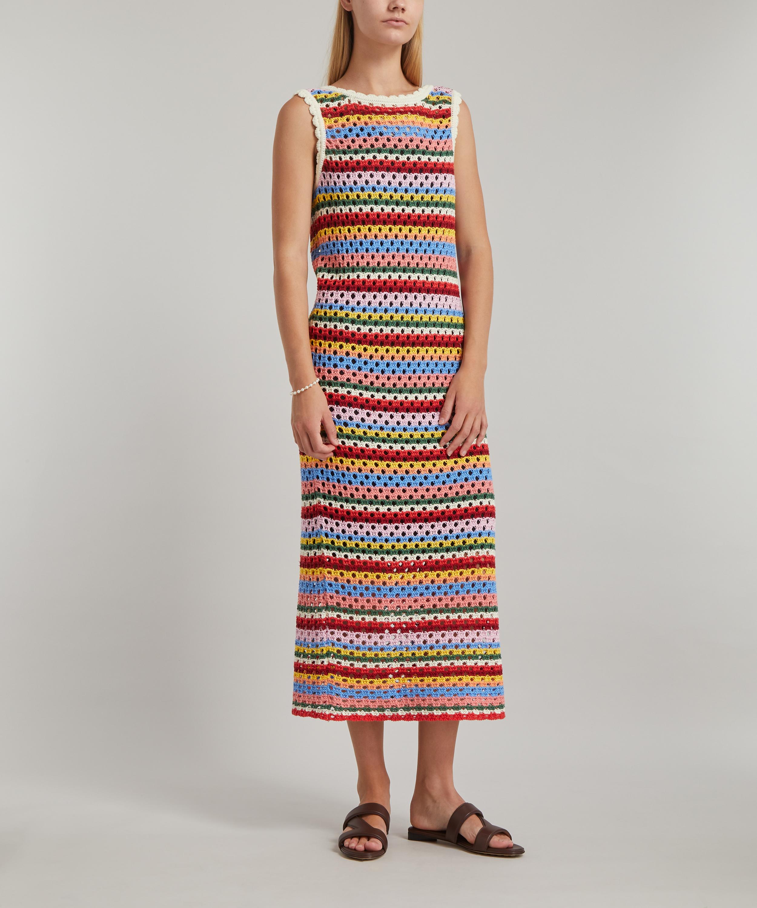 KITRI - Bunty Blanket Stripe Midi-Dress image number 2