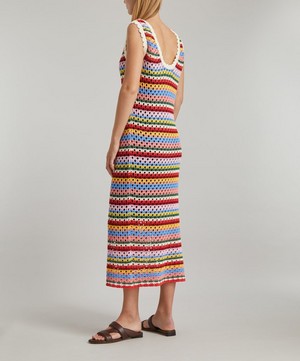 KITRI - Bunty Blanket Stripe Midi-Dress image number 3