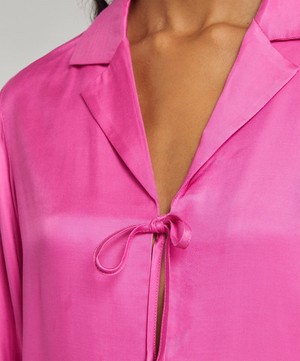KITRI - Devon Tie-Front Hot Pink Top image number 4
