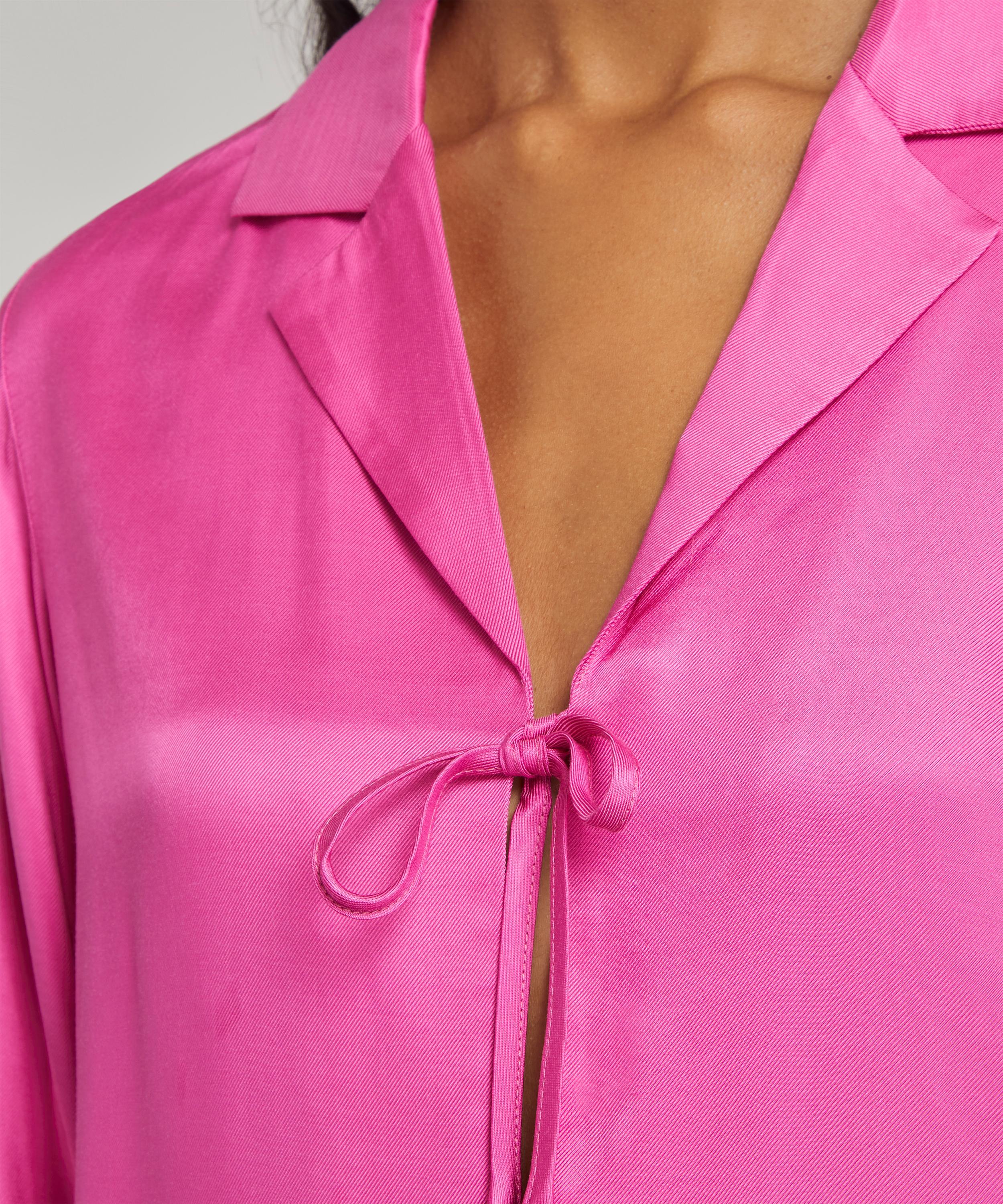 KITRI - Devon Tie-Front Hot Pink Top image number 4