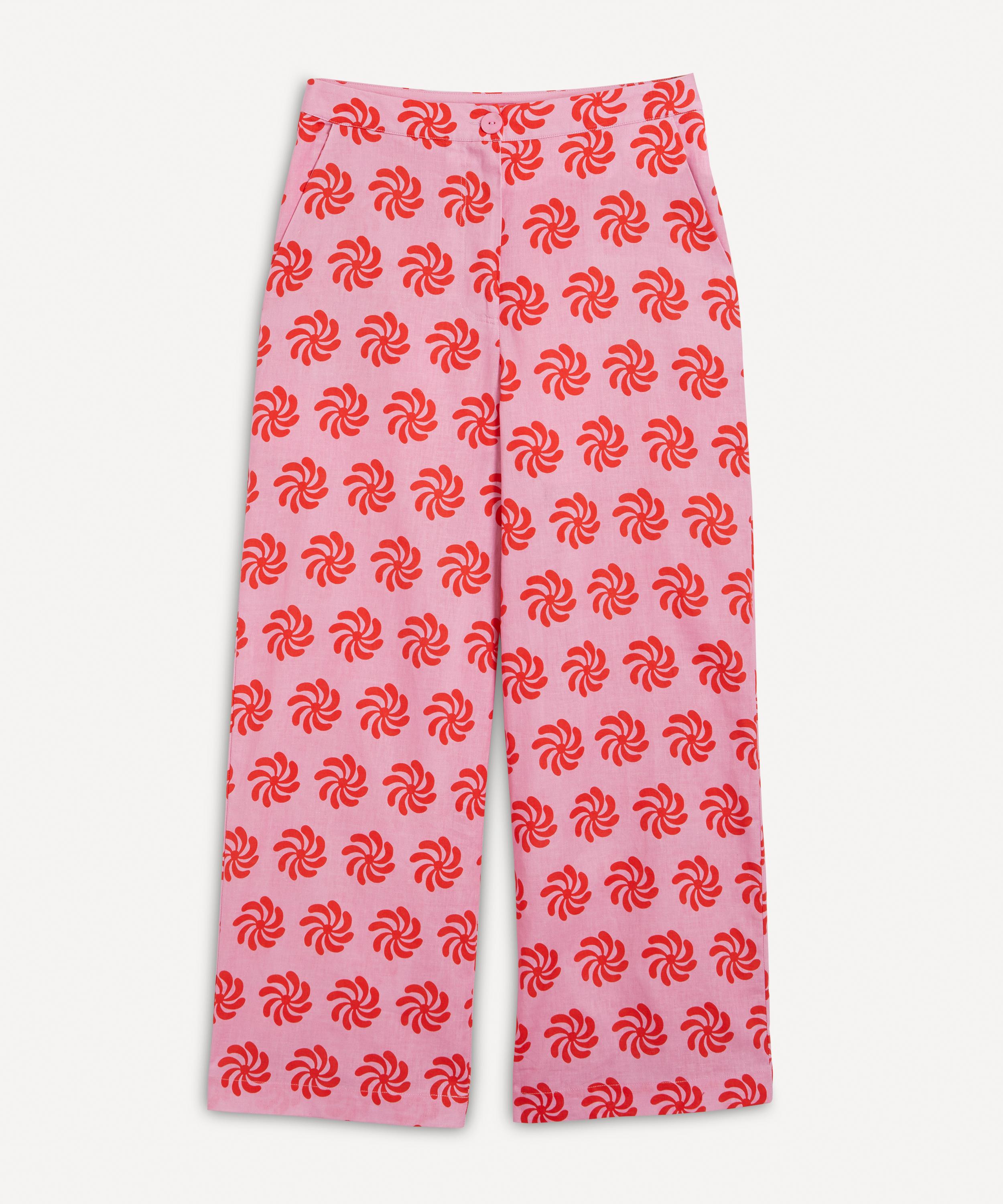 KITRI - Romina Pink Geo Floral Trousers image number 0