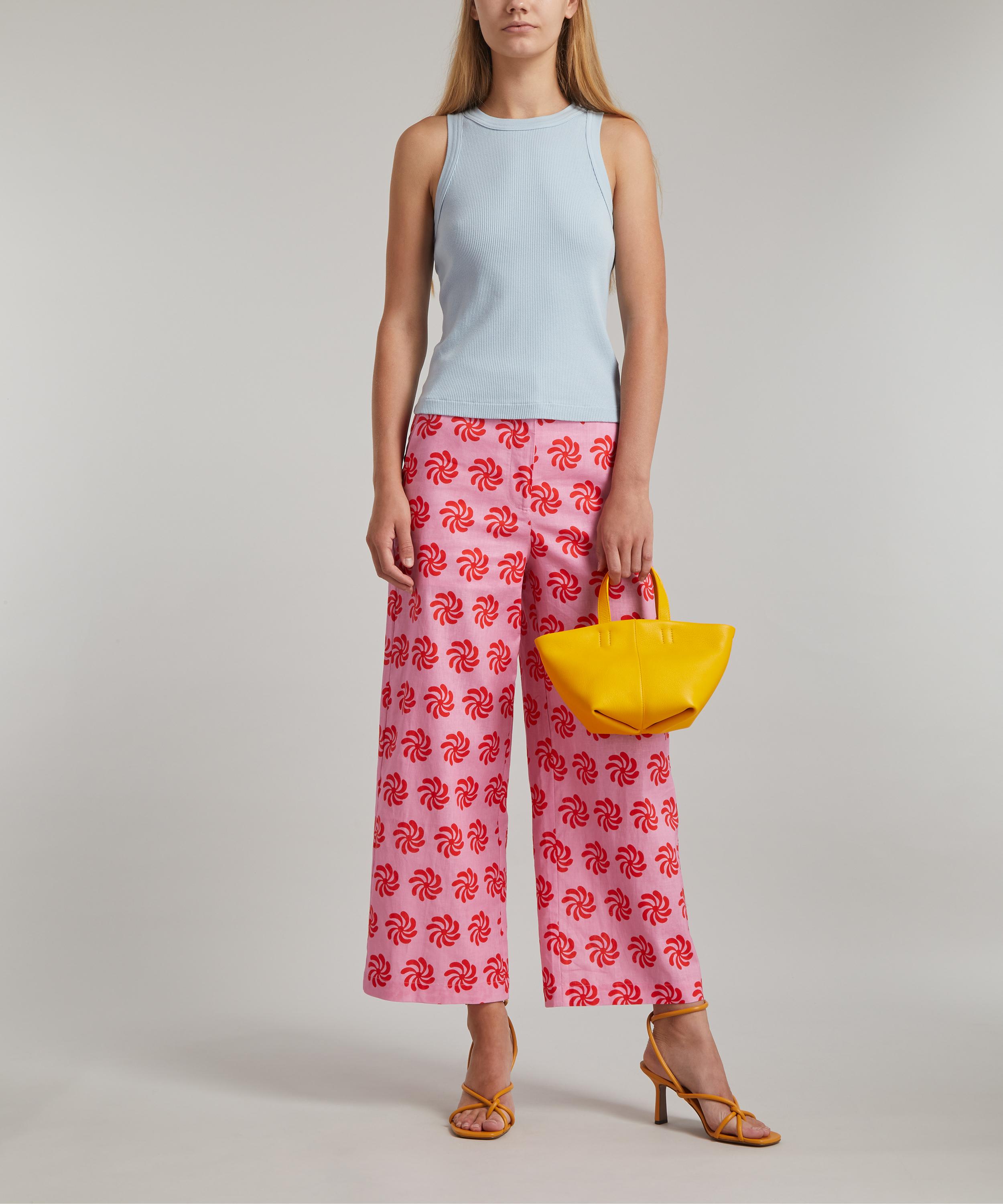 KITRI - Romina Pink Geo Floral Trousers image number 1