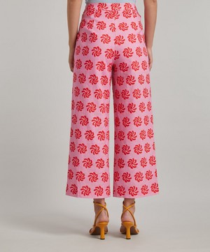 KITRI - Romina Pink Geo Floral Trousers image number 3