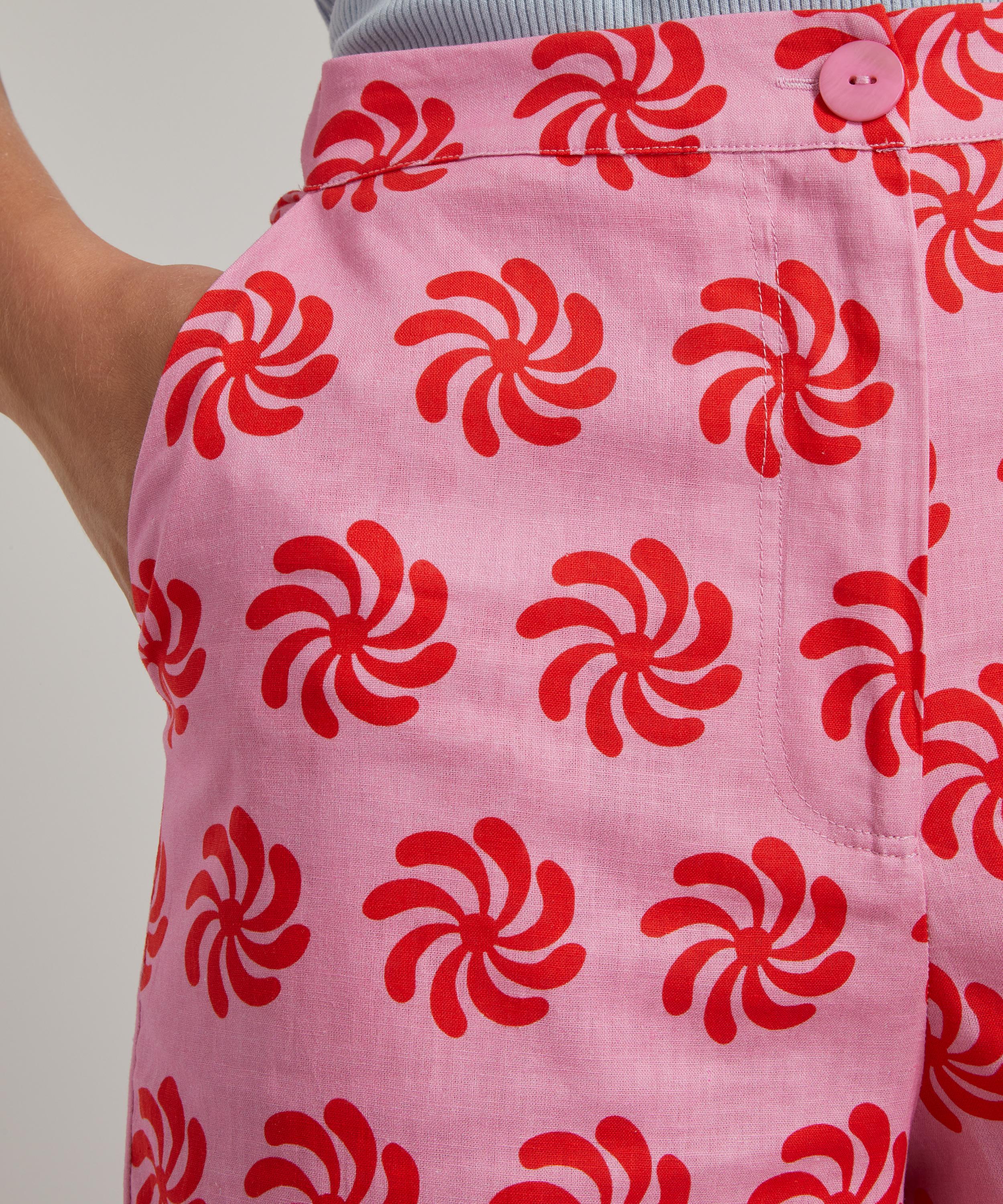KITRI - Romina Pink Geo Floral Trousers image number 4